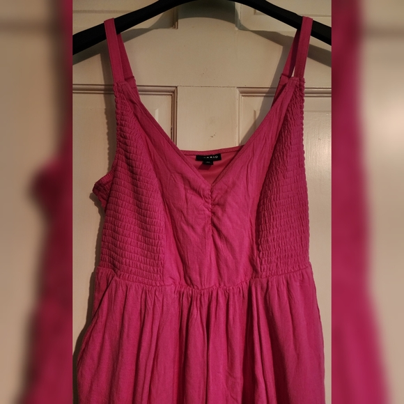 Torrid Lenny Smocked Bodice Midi Dress 00 (10/12) - Picture 3 of 16